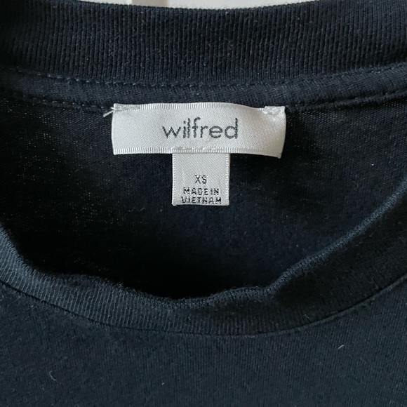 Wilfred Dureé cropped flared t-shirt black sz XS - Picture 2 of 5